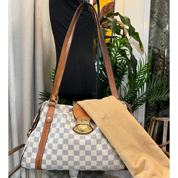 LOUIS VUITTON DAMIER AZUR STRESA PM TOTE WITH DUST BAG WITH COA - Picture 1 of 16